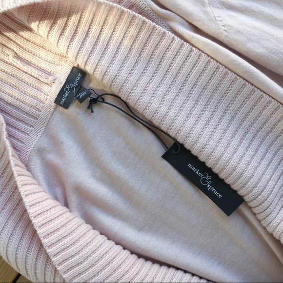 NWT market & spruce pink ribbed zipper cardigan - Picture 4 of 7